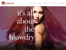 Tablet Screenshot of blowdrylounge.com